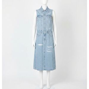 NEW MAISON MARGIELA sleeveless denim dress in blue